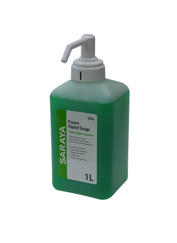 Saraya Foam Soap Green Apple Fragrance 1L